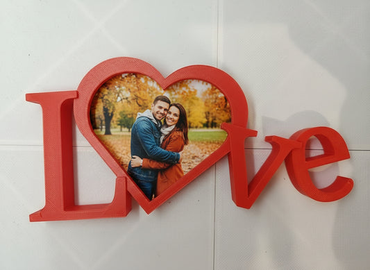 Moldura Love com Coração para Foto