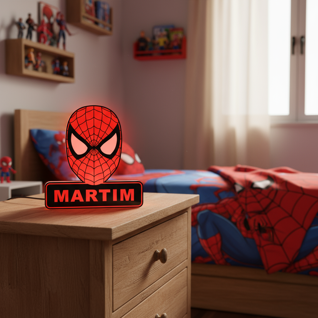 Luminária Spiderman Personalizável