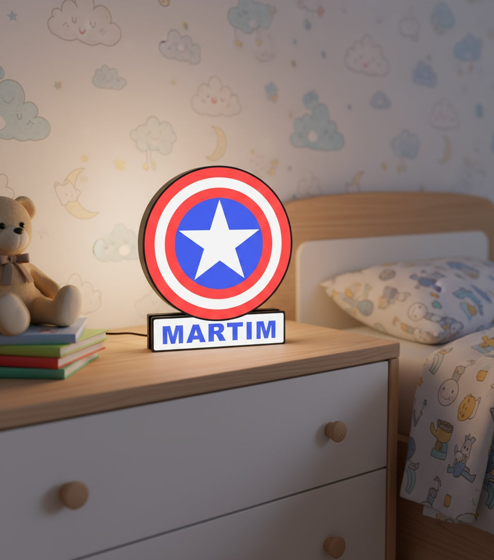 Luminária Capitão América Personalizável