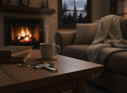 Porta-Chaves Silhueta de Jesus Cristo