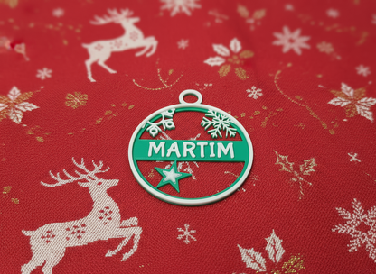 Pack 5 Argolas Natal Personalizáveis