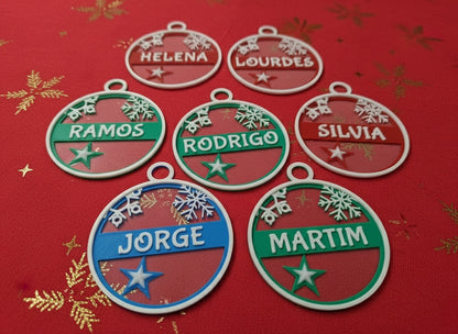 Pack 5 Argolas Natal Personalizáveis