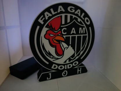 Luminária Clube Atlético Mineiro - Galo Doido Personalizável