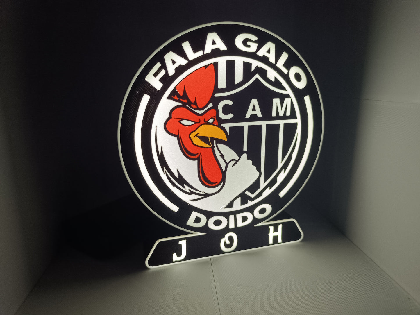 Luminária Clube Atlético Mineiro - Galo Doido Personalizável