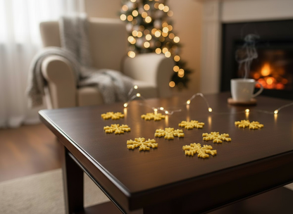 Pack de 12 Flocos de Neve de Cor personalizada