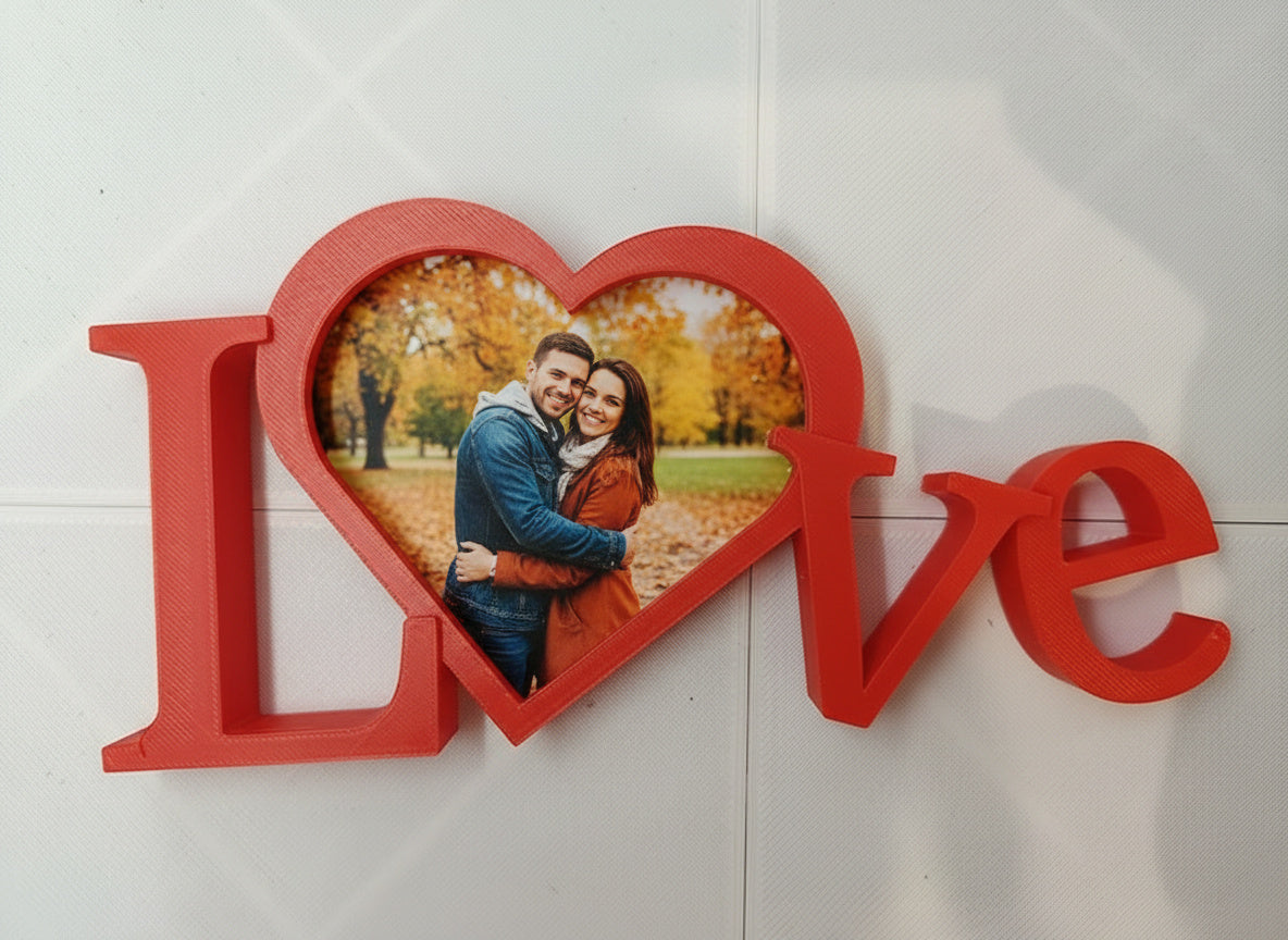 Moldura Love com Coração para Foto