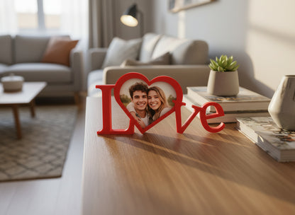 Moldura Love com Coração para Foto