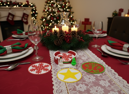 9 Bases de copos com suporte Natalicio