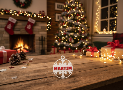 5 Argolas de Enfeite para Árvore de Natal Personalizáveis em 3D