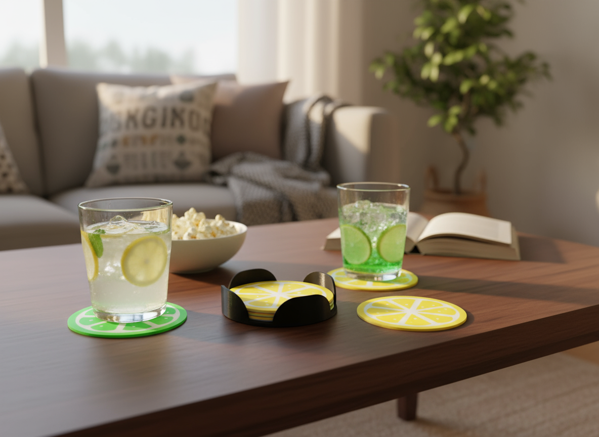 Base de Copos Limão (6 unidades)