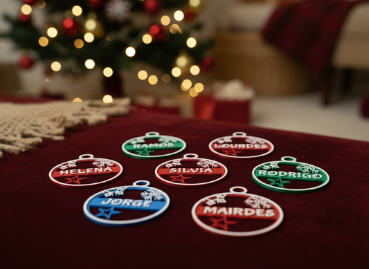 Pack 5 Argolas Natal Personalizáveis