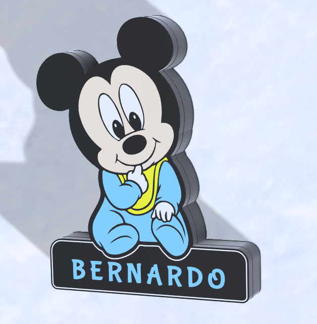 Luminária Mickey Mouse Personalizável