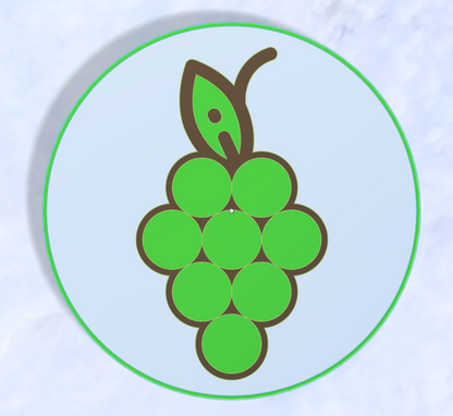 Base de Copos Frutadas Personalizável (9 unidades)