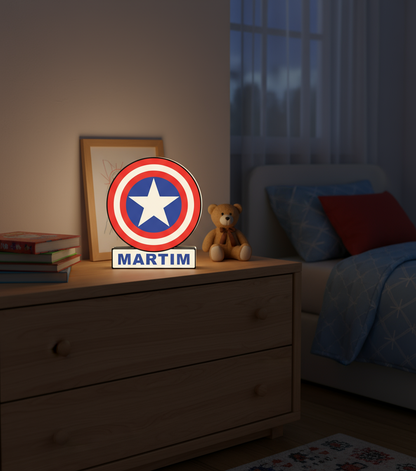 Luminária Capitão América Personalizável