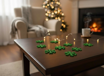 Pack de 12 Flocos de Neve de Cor personalizada