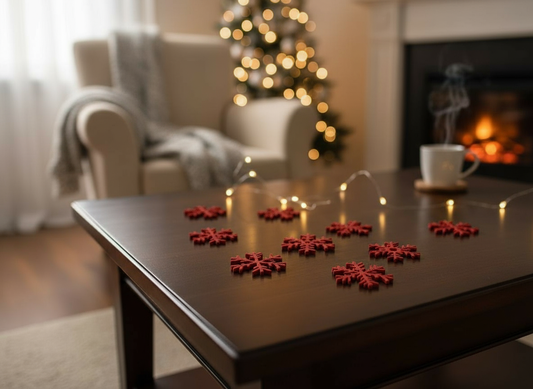 Pack de 12 Flocos de Neve de Cor personalizada