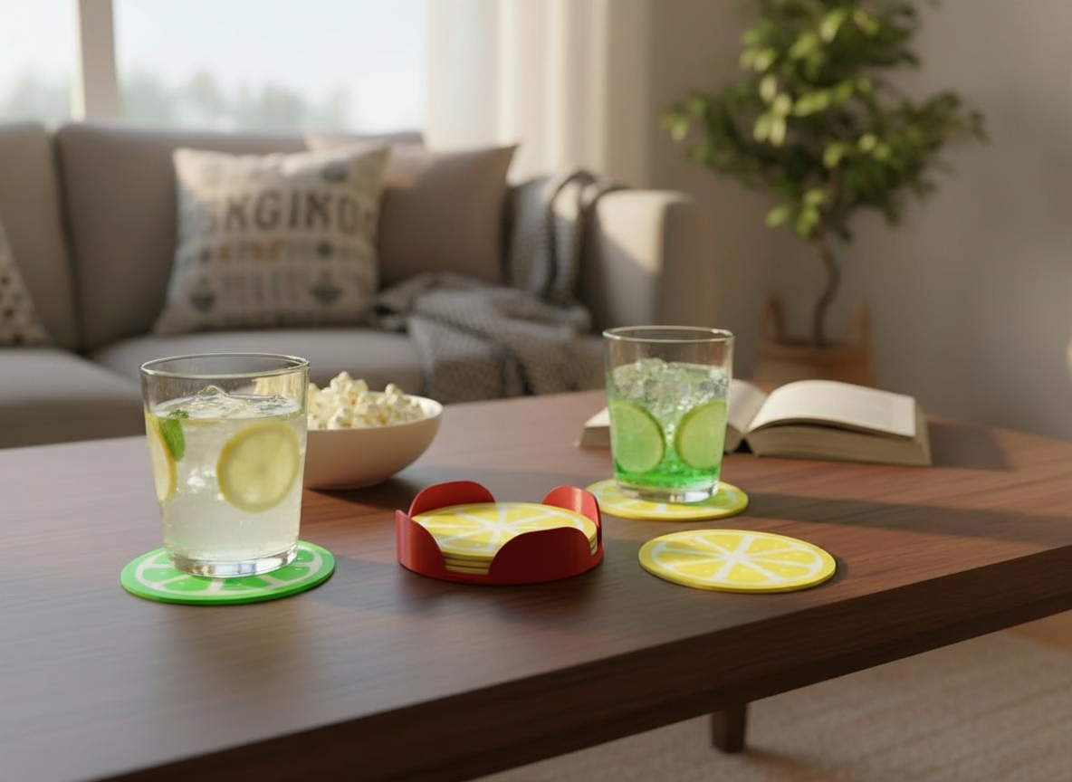 Base de Copos Limão (6 unidades)